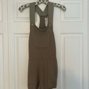 FP Beach Green Cotton Shortalls